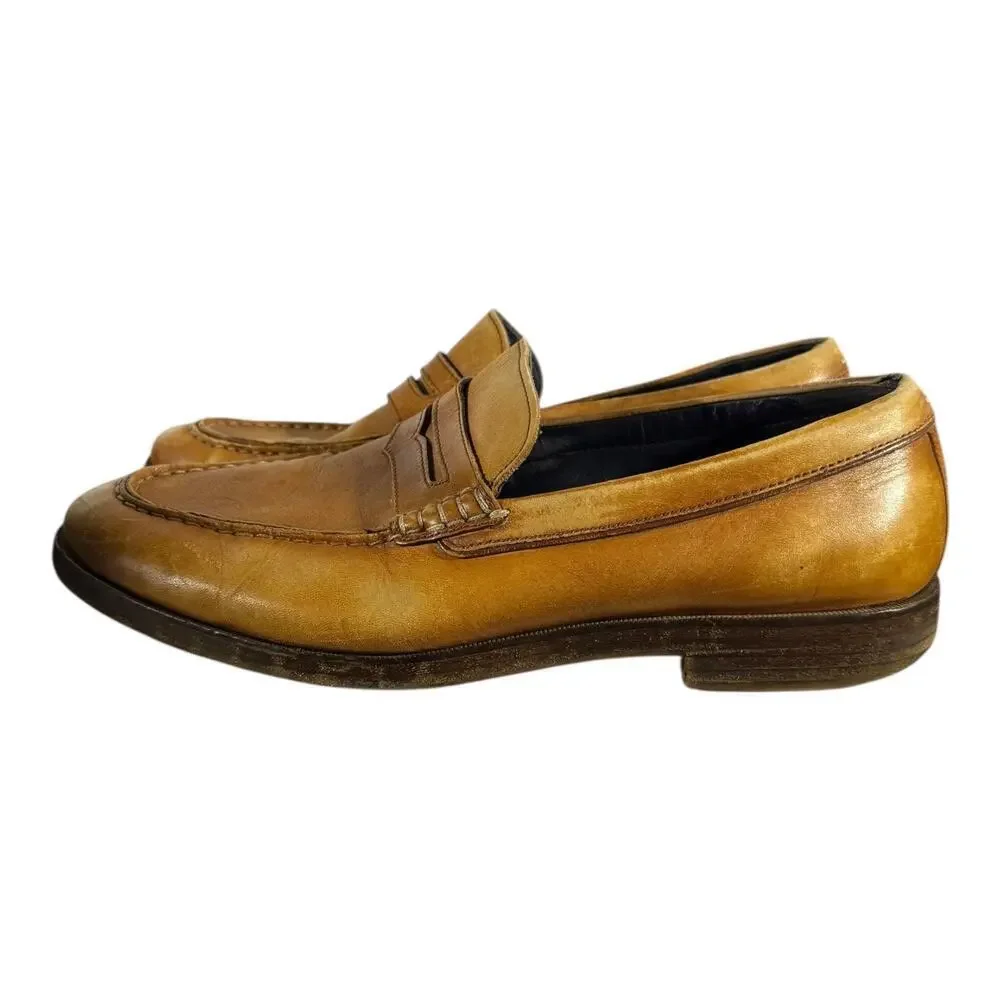 Cole Haan Jefferson Grand Men's Brown Leather Penny Loafers Size 9.5 M
